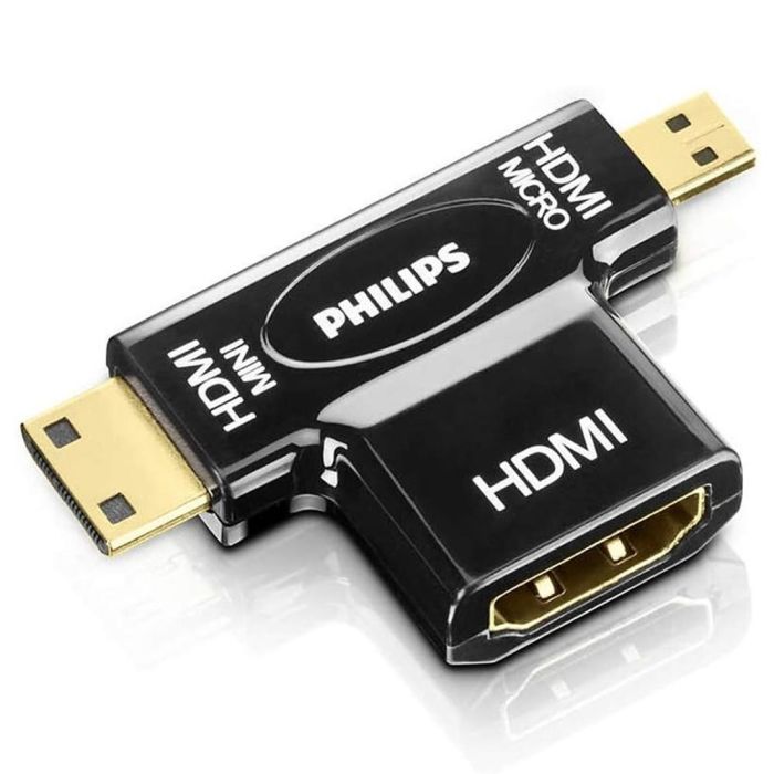Philips Swv2429 W Adaptador HDMI a Micro HDMI y Mini HDMI, Soporta 4K 2160p y 3D