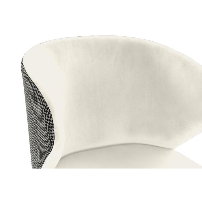 Silla Glam DKD Home Decor Blanco Negro 58 x 78 x 58 cm 2 Silla Glam DKD Home Decor Blanco Negro 58 x 78 x 58 cm 2