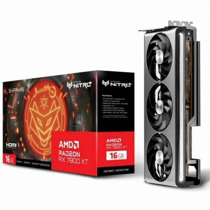 ZAFIRO - Tarjeta gráfica - NITRO+ AMD RADEON RX 7800 XT GAMING OC 16GB - GDDR6 - DUAL HDMI / DUAL DP