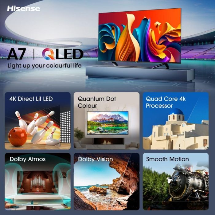 Smart TV Hisense 43A7NQ 4K Ultra HD 43" QLED 3 Smart TV Hisense 43A7NQ 4K Ultra HD 43" QLED 3