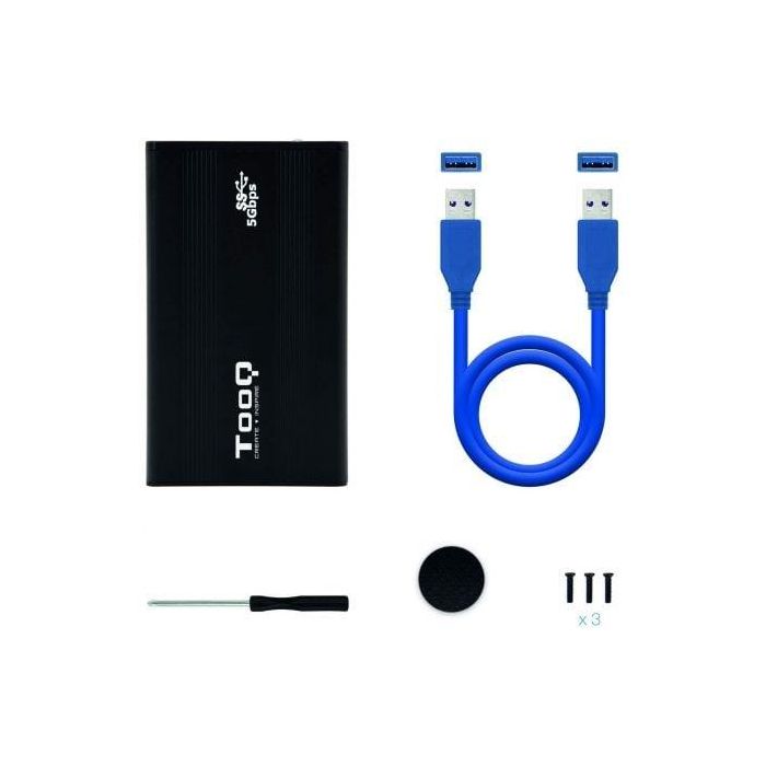 TooQ TQE-2524B Caja Externa para Disco Duro 2.5" USB 3.1 Gen 1 (5 Gbps) 4TB SATA III UASP Aluminio Negro 3 TooQ TQE-2524B Caja Externa para Disco Duro 2.5" USB 3.1 Gen 1 (5 Gbps) 4TB SATA III UASP Aluminio Negro 3