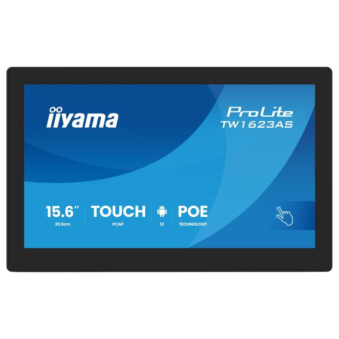 iiyama ProLite TW1623AS-B3P 15.6" Full HD IPS 30ms HDMI USB LAN PoE Negro Pantalla Táctil 1