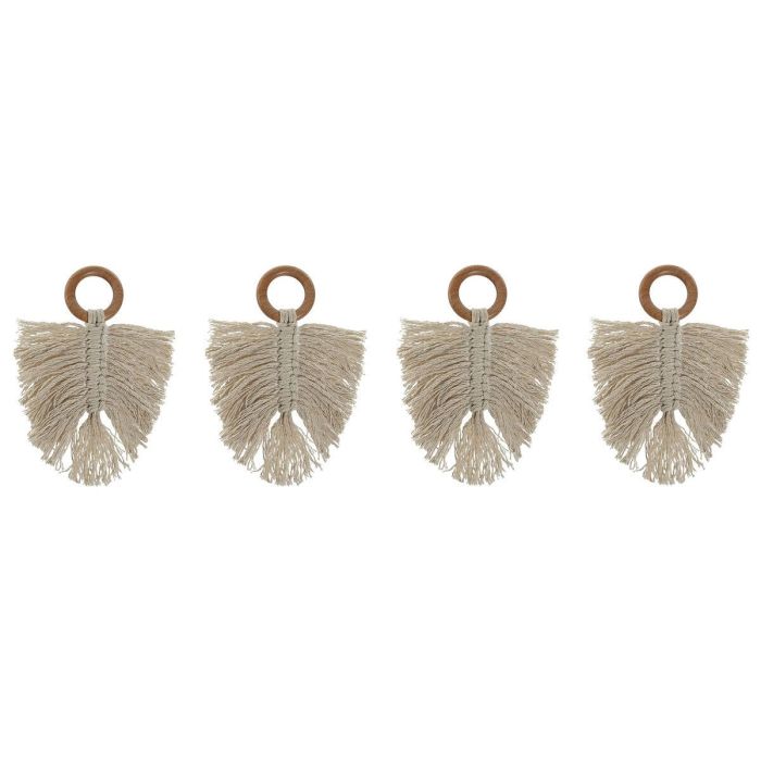 Servilletero Boho DKD Home Decor Natural 1 x 18 x 13 cm Set de 4 Servilletero Boho DKD Home Decor Natural 1 x 18 x 13 cm Set de 4