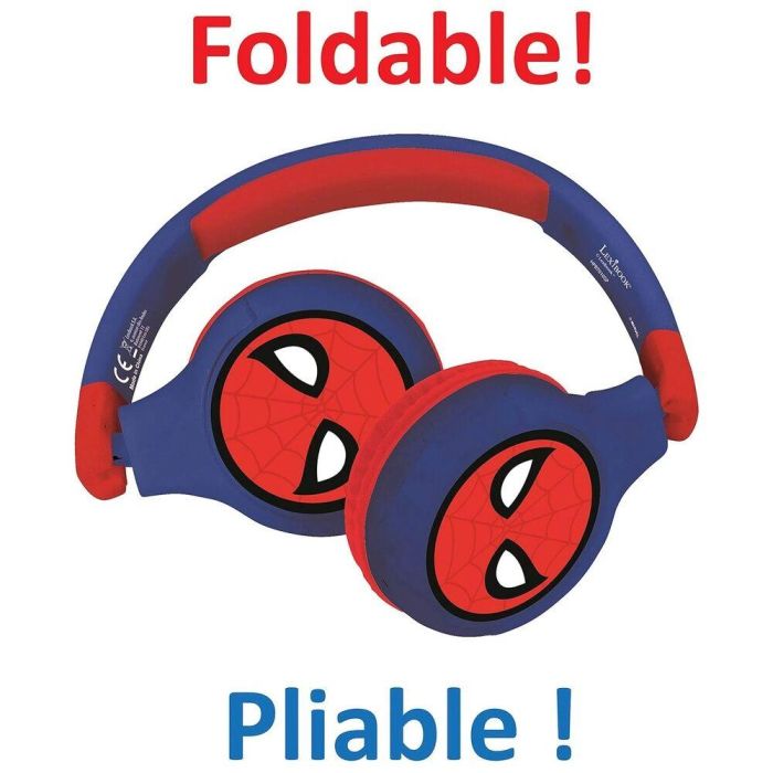 Lexibook Hpbt010Sp Auriculares Inalámbricos Bluetooth 5.0 para Niños | 2 en 1 con Cable Jack Extraíble | Diseño Spiderman 3 Lexibook Hpbt010Sp Auriculares Inalámbricos Bluetooth 5.0 para Niños | 2 en 1 con Cable Jack Extraíble | Diseño Spiderman 3