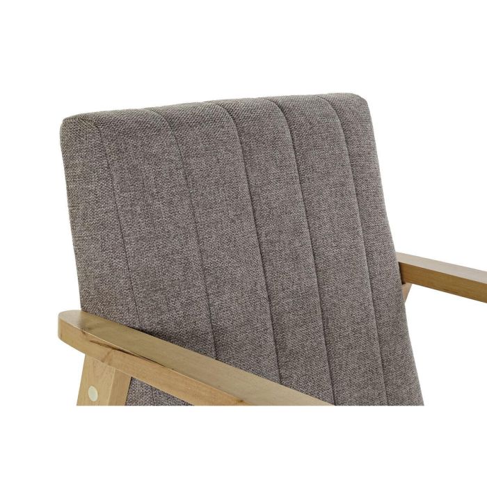 DKD Home Decor Sillón Sixties Beige Natural Poliéster y Pino 68x81x63 cm Altura asiento 43 cm Desmontable 2 DKD Home Decor Sillón Sixties Beige Natural Poliéster y Pino 68x81x63 cm Altura asiento 43 cm Desmontable 2