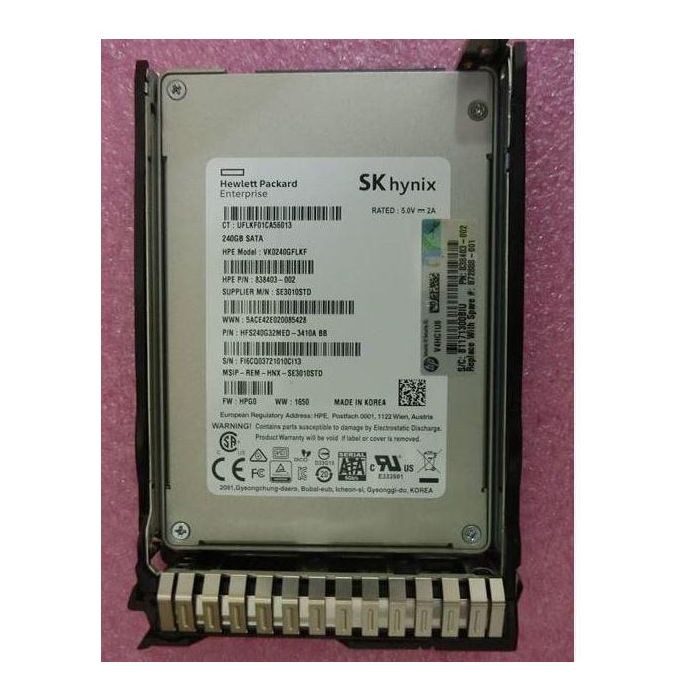 Hewlett Packard Enterprise 240GB 2.5" SATA III SFF RI SC Disco Duro de Estado Sólido para Servidor (Sustitución Calificada HP) 1
