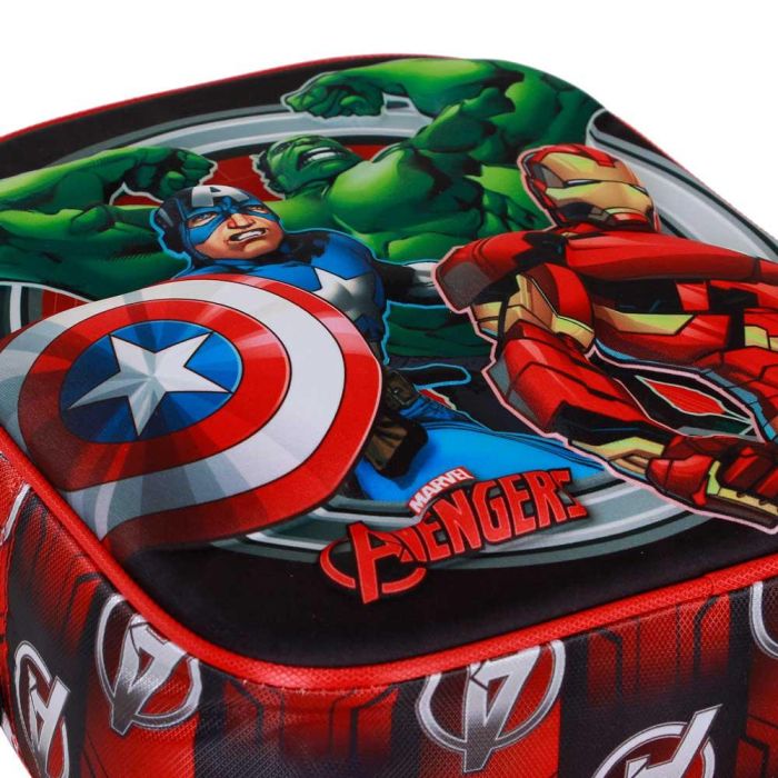 Mochila 3D Elite Almighty Marvel Los Vengadores Rojo 3