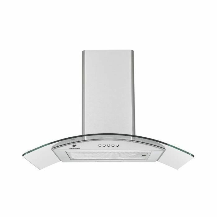 Continental Edison CEH60GS Campana extractora de cocina decorativa, 60 cm de ancho, fabricada en acero inoxidable y cristal. Continental Edison CEH60GS Campana extractora de cocina decorativa, 60 cm de ancho, fabricada en acero inoxidable y cristal.
