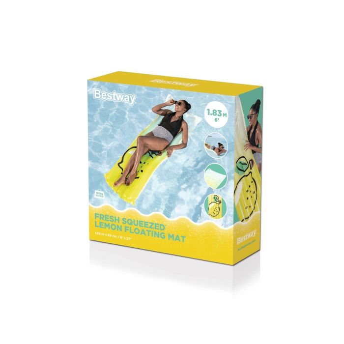 Bestway Colchoneta Hinchable Limon 183x69 cm Playa y Piscina 44122 2 Bestway Colchoneta Hinchable Limon 183x69 cm Playa y Piscina 44122 2