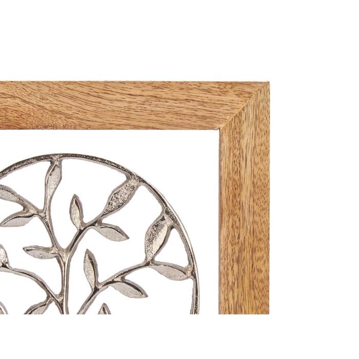 Flor Metal Plata Soporte Madera Giftdecor 21X29CM (6 Unidades) 2 Flor Metal Plata Soporte Madera Giftdecor 21X29CM (6 Unidades) 2
