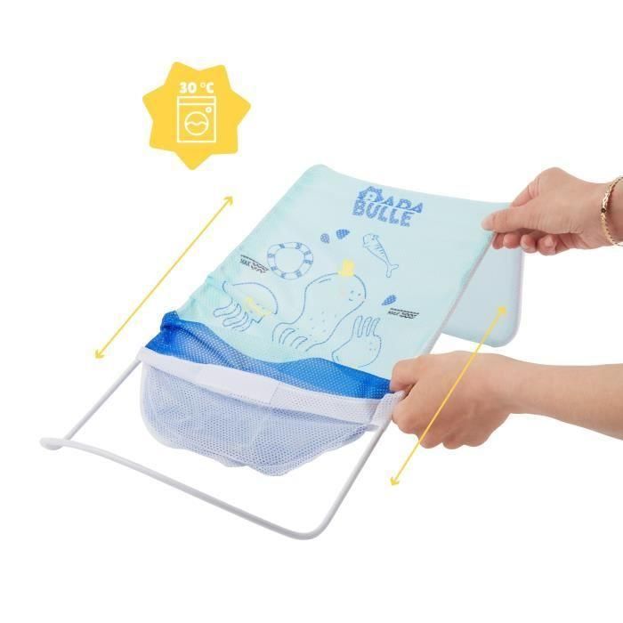 Badabulle Hamaca de baño ergonómica, transpirable, suave y resistente a roturas, ideal para bebés 0-6 meses, secado rápido, lavable 2