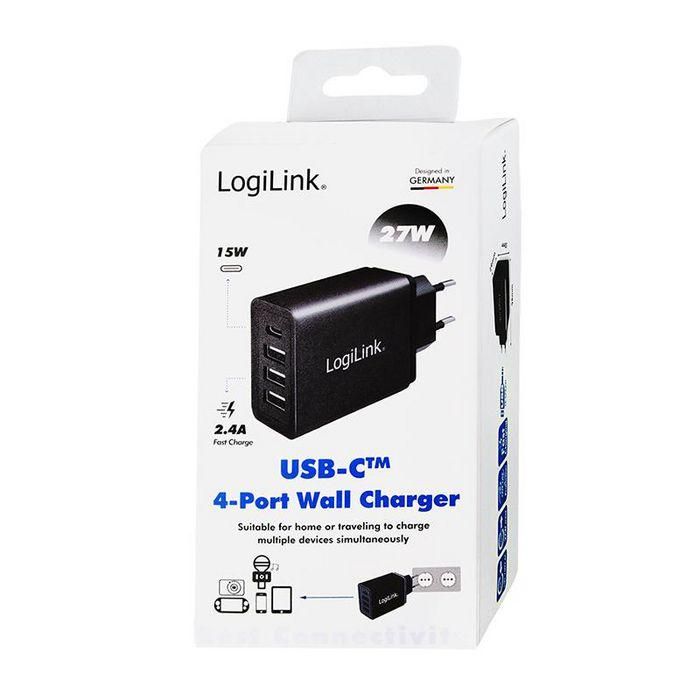 LogiLink USB WALL CHARGER 3x USB-AF & 1x USB-CF 27W 7 LogiLink USB WALL CHARGER 3x USB-AF & 1x USB-CF 27W 7