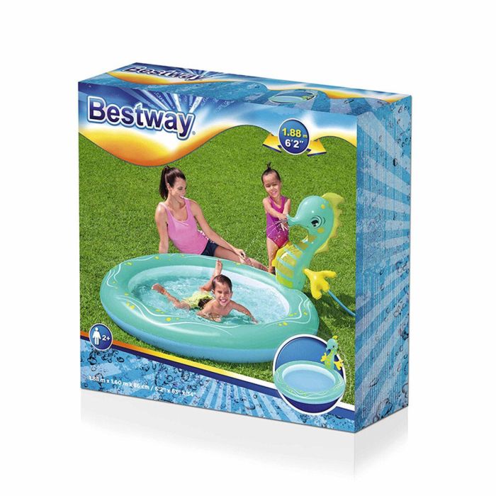 Bestway Piscina Hinchable Infantil Chorro Caballito 188x160x86 cm +2 Años Jardin 53114 22