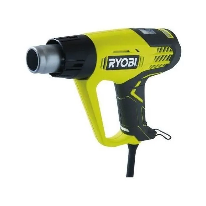 Ryobi Pistola de Calor 2000W con Pantalla LCD, 50-650°C, 3 Flujos de Aire, Incluye Accesorios en Caja 1