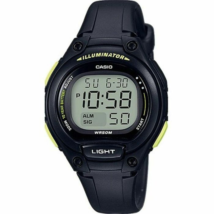 Casio Reloj Digital Iluminación LED Cronógrafo Alarma Calendario Automático Correa Resina 5 Bar Resistente al Agua