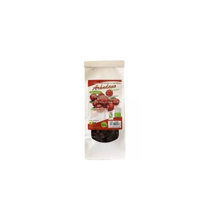 DREAM FOODS Arándano Rojo Bio Entero con Sirope de Manzana 125g Sin Azúcar