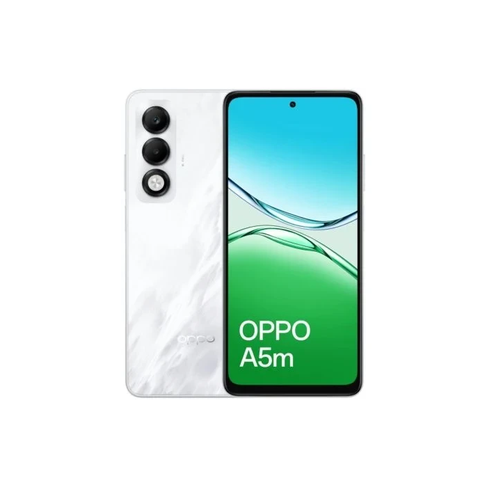 Oppo A5M OEU 256GB 8GB RAM Mist White Smartphone con Pantalla AMOLED 6.67", Cámara 50MP y Batería 6000mAh