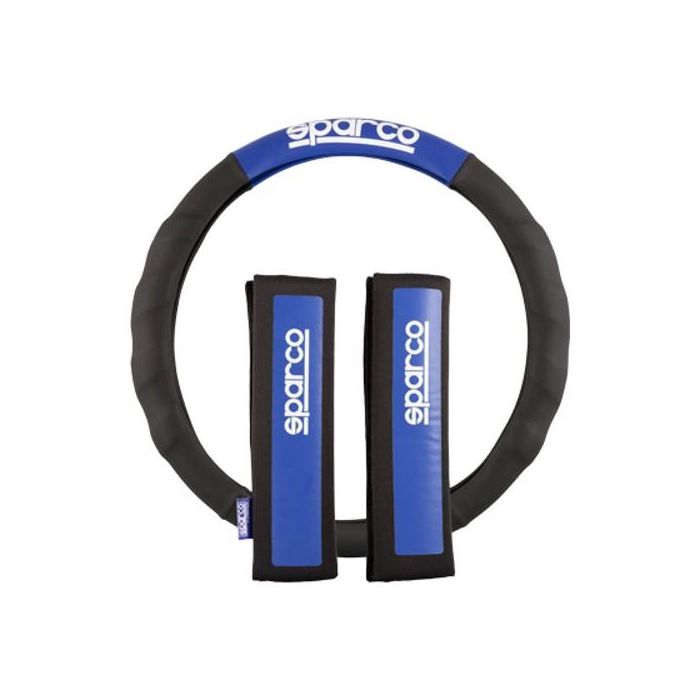 Funda Volante+Almohadilla N-Az Sparco Negro-Azul Cs10 SPC1111KAZ Funda Volante+Almohadilla N-Az Sparco Negro-Azul Cs10 SPC1111KAZ