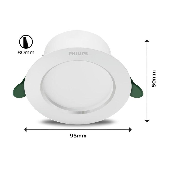 Downlight Philips Diamond Cut Blanco 4,8 W 900 Lm Ø 14,5 x 4,95 cm (4000 K) 1 Downlight Philips Diamond Cut Blanco 4,8 W 900 Lm Ø 14,5 x 4,95 cm (4000 K) 1