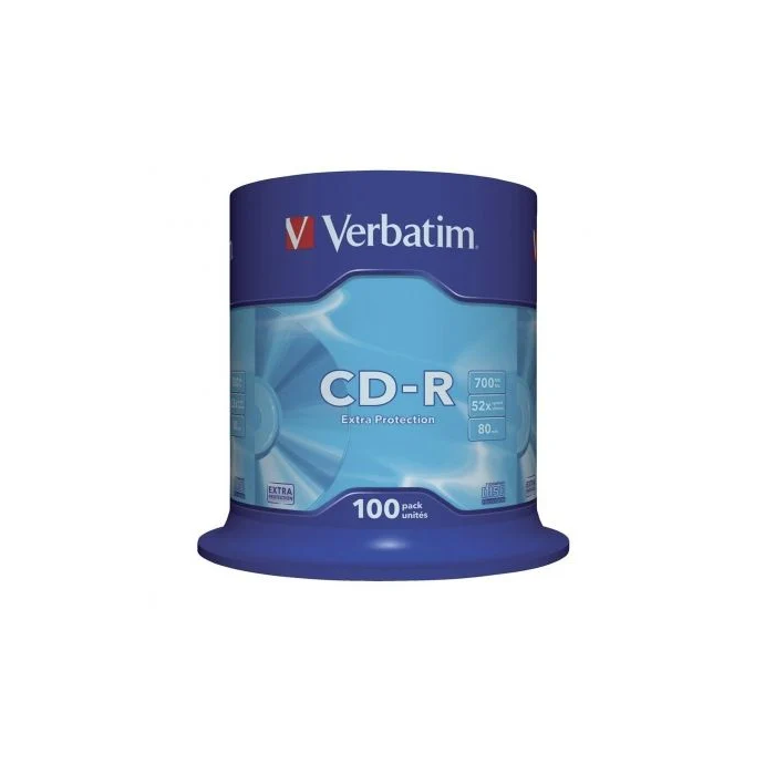 Verbatim Cd-R, 700Mb, 52X, Pack 100uds Spindle, Superficie Extra Protection