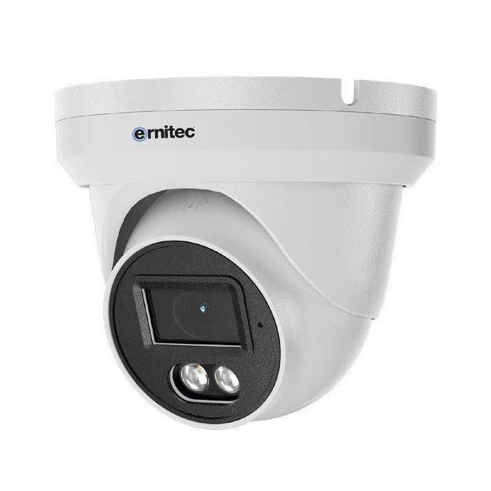 Ernitec Cámara de Red IP Domo Wolf Turret 5MP, Lente Fija 2.8/4mm, Visión Nocturna 30m, Antivandálica IP66, Detección de Objetos