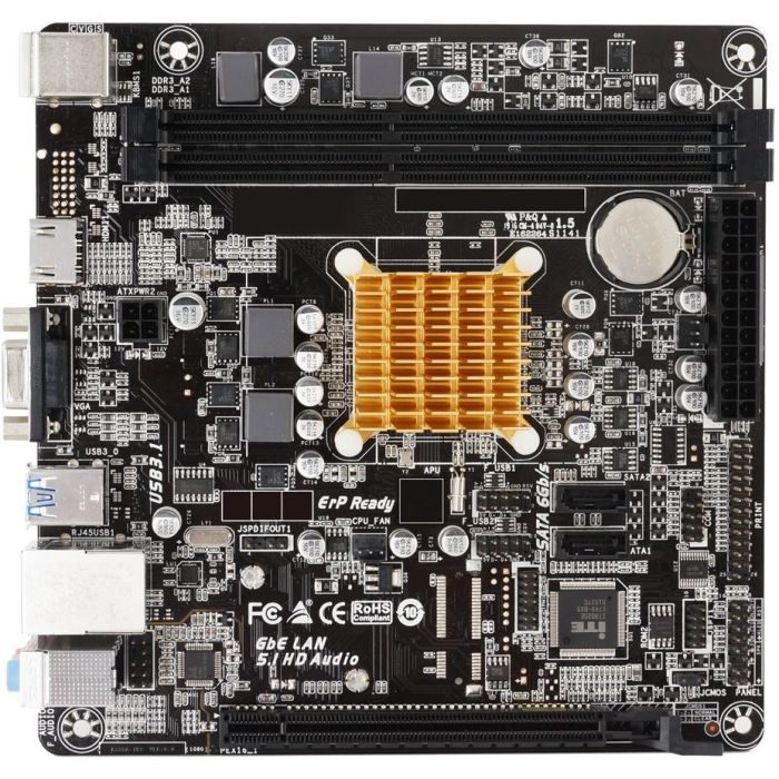 Biostar Placa Base A68N-2100K E1-6010.mITX.HD8210 AMD Chipset Mini ITX 1