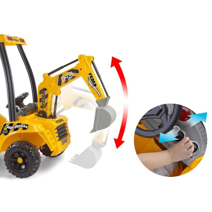 Feber 8/12320 Supper Digger - Excavadora Eléctrica 12V con Brazo y Pala Móviles, Vehículo de Construcción a Batería para Niños +3 Años, hasta 30kg 3 Feber 8/12320 Supper Digger - Excavadora Eléctrica 12V con Brazo y Pala Móviles, Vehículo de Construcción a Batería para Niños +3 Años, hasta 30kg 3