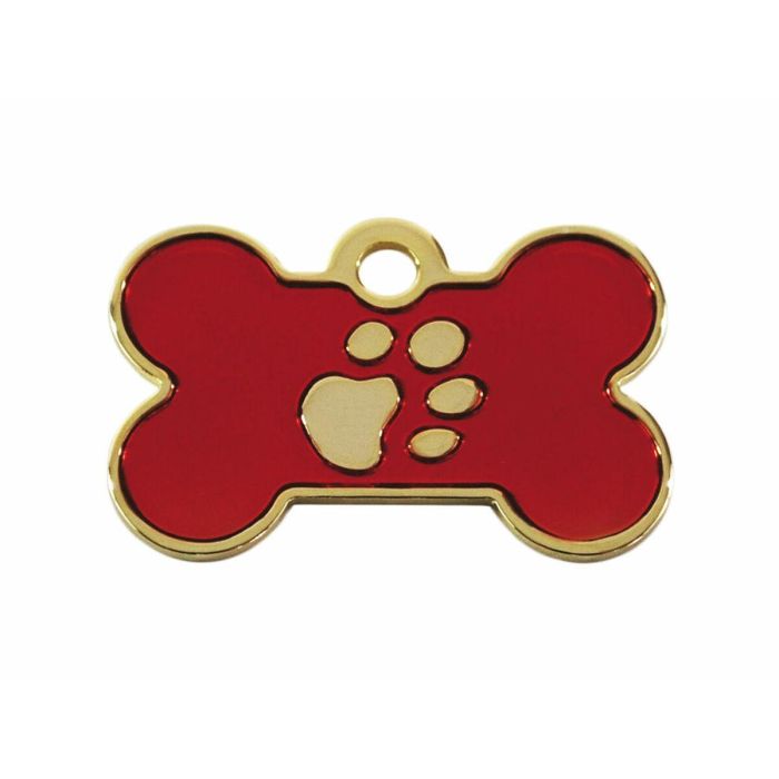 Placa identificativa Imarc Bone Rojo Dorado