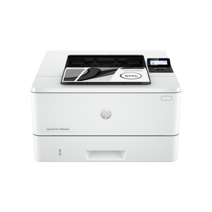 HP Impresora Láser Monocromo LaserJet Pro 4002DWE, 40 ppm, Duplex, WiFi, Bluetooth, 2Z606E