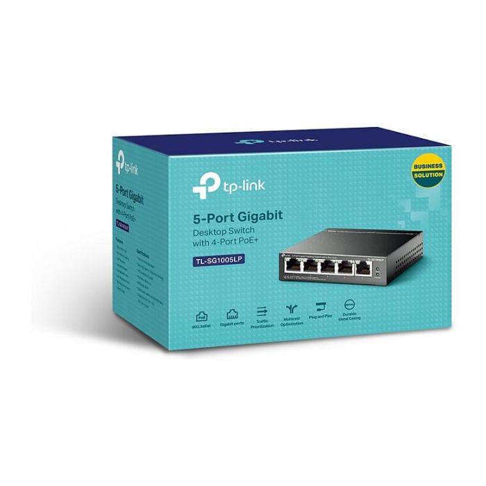 TP-LINK Switch Sobremesa de 5 puertos Gigabit con 4 puertos PoE+ 2