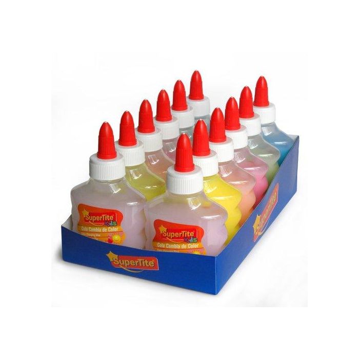 Cola Cambiacolor Supertite Bote De 80Ml Surtido Neon Expositor De 12