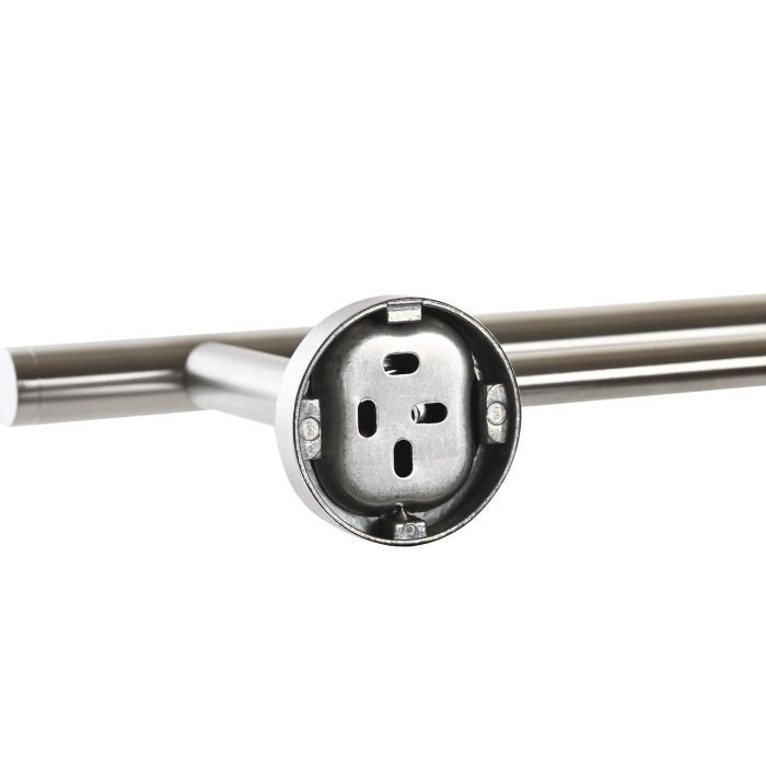 DKD Home Decor Toallero Básico Inox Plateado para Pared. 70 cm de Ancho, 13.5 cm de Fondo, 5.3 cm de Alto. 1