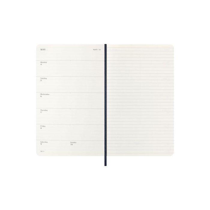Moleskine DSB2012WN3Y26 Agenda 2026 12 Meses Semanal L Tapa Blanda (13 x 21 cm) Azul Zafiro 3