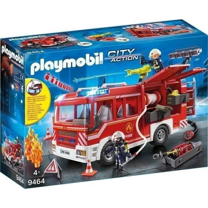 Playmobil Ciudad Acción - Camión Bomberos con 2 Figuras y Herramientas, Recomendado +4 Años 0 Playmobil Ciudad Acción - Camión Bomberos con 2 Figuras y Herramientas, Recomendado +4 Años 0