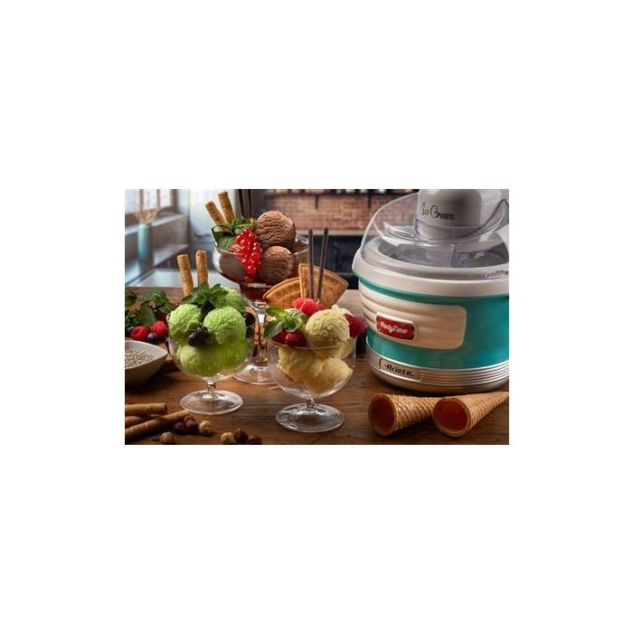 Ariete 643/01 Heladera Eléctrica Party Time Azul 1.5L para Hacer Helados Caseros 9