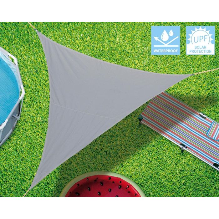 Toldo Triangular 5x5x5 Metros Gris 0 Toldo Triangular 5x5x5 Metros Gris 0