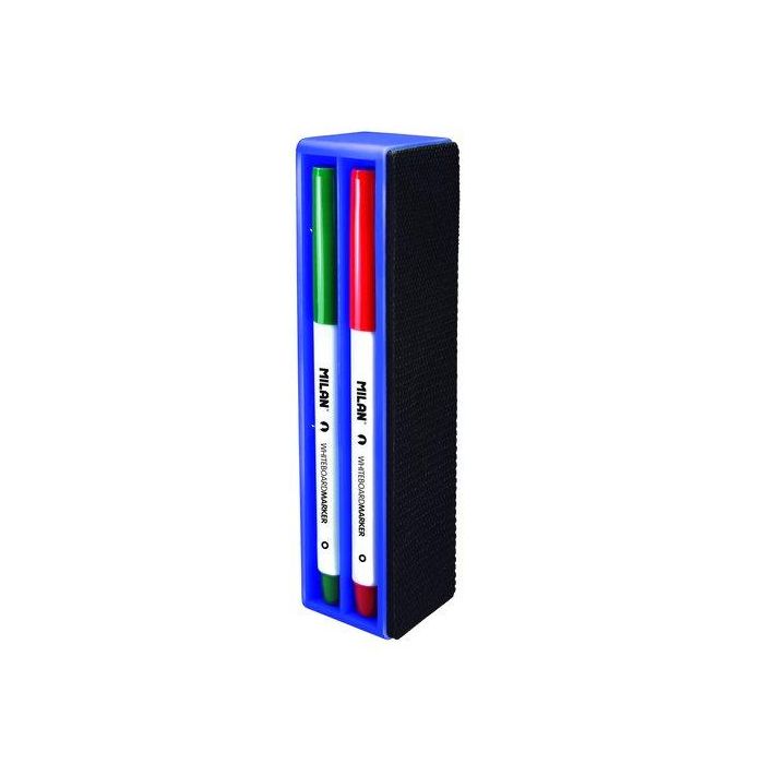 Borrador Pizarra Milan Imantado + 4 Rotuladores