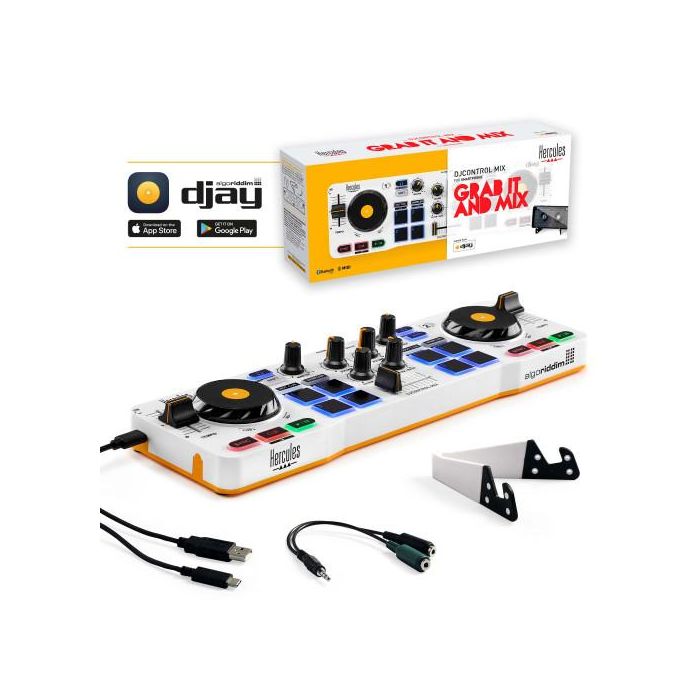 Hercules DJControl Mix Consola DJ Bluetooth para Smartphone y Tabletas Android/iOS (4780921) 5