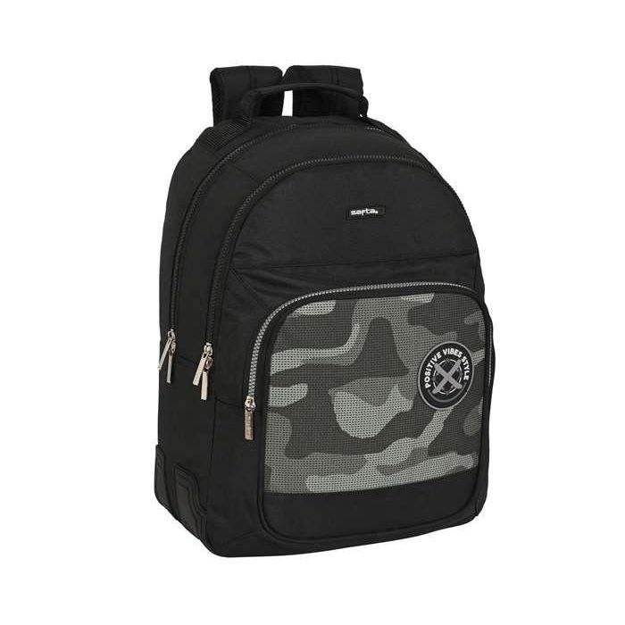 Mochila Safta Doble Con Cantoneras Adaptable A Carro Stone 420x320x150 mm Mochila Safta Doble Con Cantoneras Adaptable A Carro Stone 420x320x150 mm