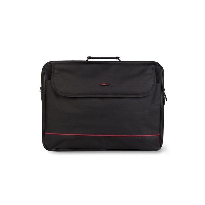 Monray PASSENGER Maletín de transporte Práctico para Portátiles hasta 16" Negro, Fabricado en Poliéster con Compartimento Organizador