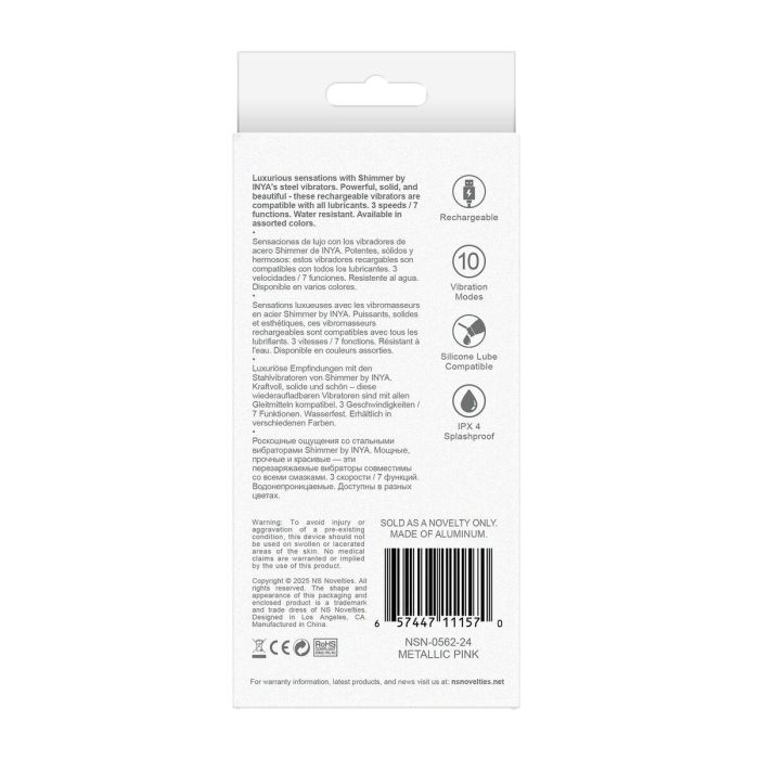 Bala Vibradora NS Novelties Inya Rosa 2