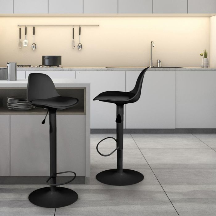 Home Deco Factory Taburete Bar Isak Negro Colección Industriel - Asiento Acolchado, Altura Regulable 83-104 cm 6 Home Deco Factory Taburete Bar Isak Negro Colección Industriel - Asiento Acolchado, Altura Regulable 83-104 cm 6