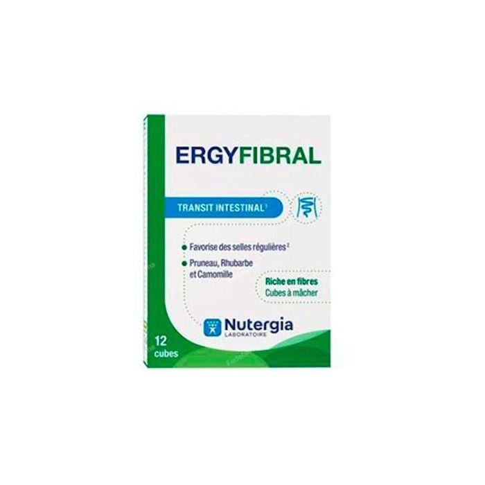 NUTERGIA Ergyfibral 12 Cubos Fibra Digestiva Avena Ciruela Manzanilla Anís