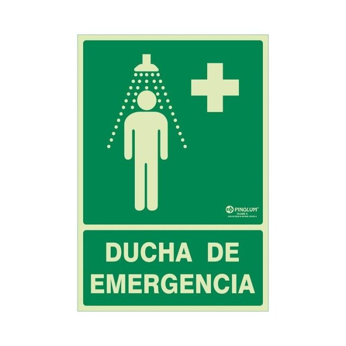 DUVER 923 Señal Fotoluminiscente Ducha de Emergencia Plástico 297x210 mm 0 DUVER 923 Señal Fotoluminiscente Ducha de Emergencia Plástico 297x210 mm 0