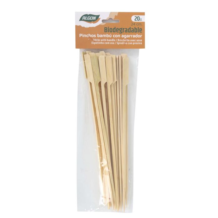 Set de 20 pinchos de bambú agarrador 24 cm Algon (24 Cajas) 1 Set de 20 pinchos de bambú agarrador 24 cm Algon (24 Cajas) 1