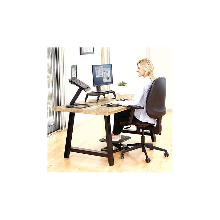 Fellowes Soporte para Monitor 8060501, Ajuste de Altura, Hasta 18 kg, Negro