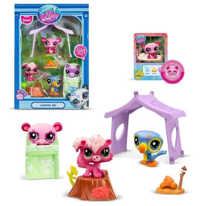 Bandai BAN3701405822873 Littlest Pet Shop Pack Temático de Camping con 3 Mascotas, Animales y Accesorios Bandai BAN3701405822873 Littlest Pet Shop Pack Temático de Camping con 3 Mascotas, Animales y Accesorios