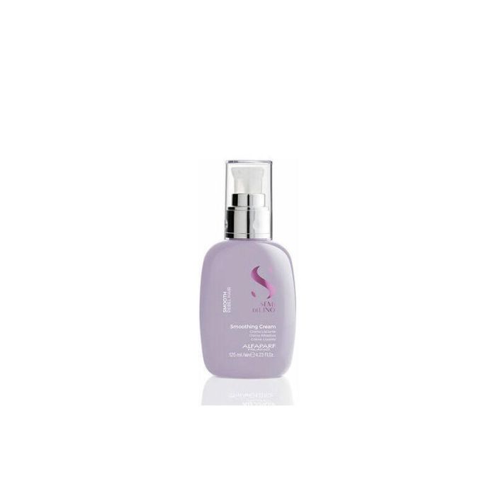 Alfaparf Milano Semi Di Lino Smoothing Cream 125ml - Protege el Cabello del Calor, Anti-Encrespamiento, Brushing Fácil y Liso Duradero