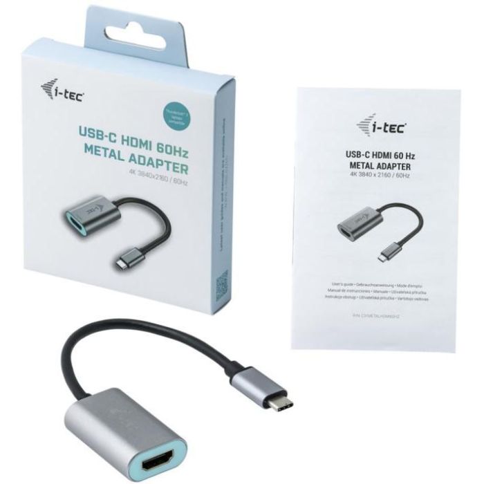 Adaptador USB C a HDMI i-Tec C31METALHDMI60HZ Gris 4 Adaptador USB C a HDMI i-Tec C31METALHDMI60HZ Gris 4