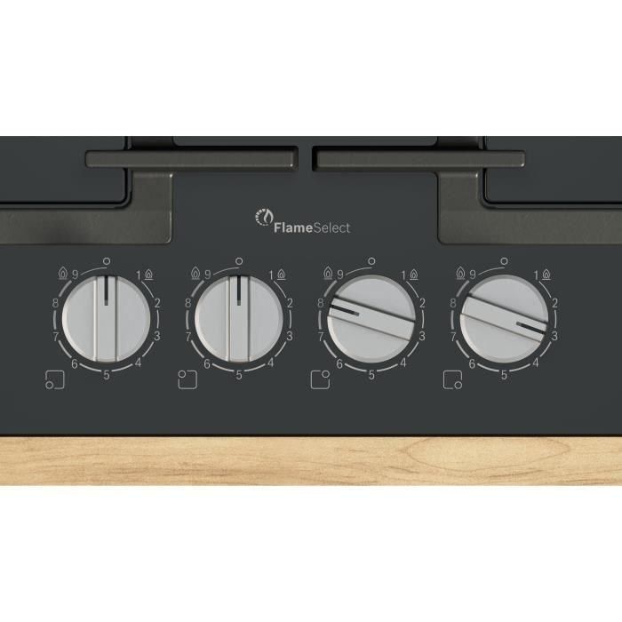 Placa de gas BOSCH Serie 6 - 4 quemadores - 52 x 59 x 4,5 cm - PPP6A6I40 - Negra 2 Placa de gas BOSCH Serie 6 - 4 quemadores - 52 x 59 x 4,5 cm - PPP6A6I40 - Negra 2